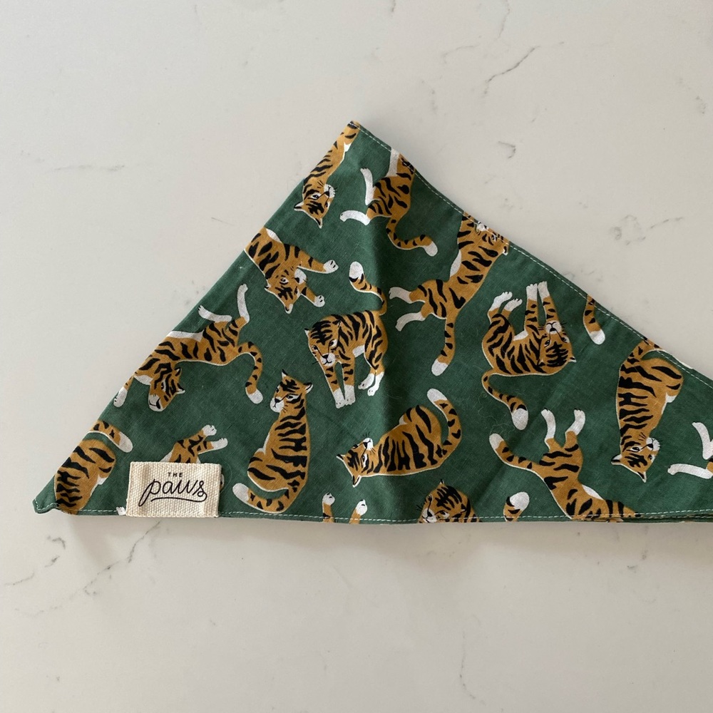 Tiger Print Dog Bandana